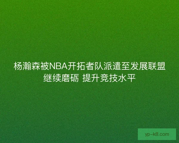 杨瀚森被NBA开拓者队派遣至发展联盟继续磨砺 提升竞技水平 杨瀚森被NBA开拓者队派遣至发展联盟继续磨砺 提升竞技水平